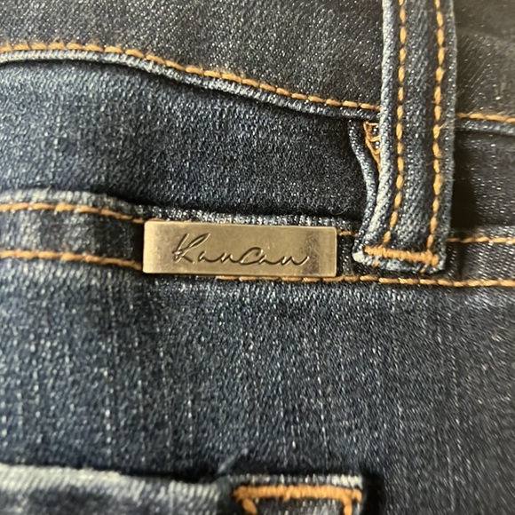 Kancan distressed, leopard cuffs, blue jeans Sz 11/29 - Picture 6 of 10